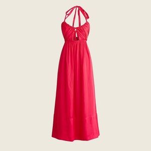 NWT J. Crew Halter Cutout Dress in Featherweight Satin
